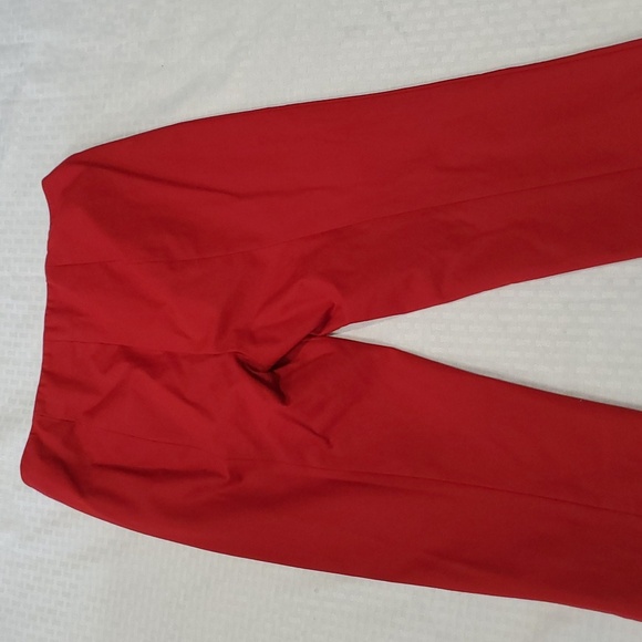 Theory Alettah approach red stretch pullon women's crop pants size 2 - Picture 10 of 12